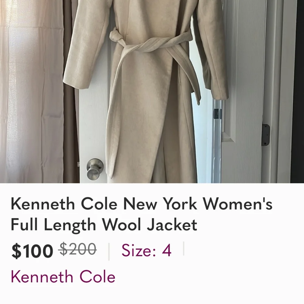 Kenneth Cole New York Women's Full Length Wool Jacket